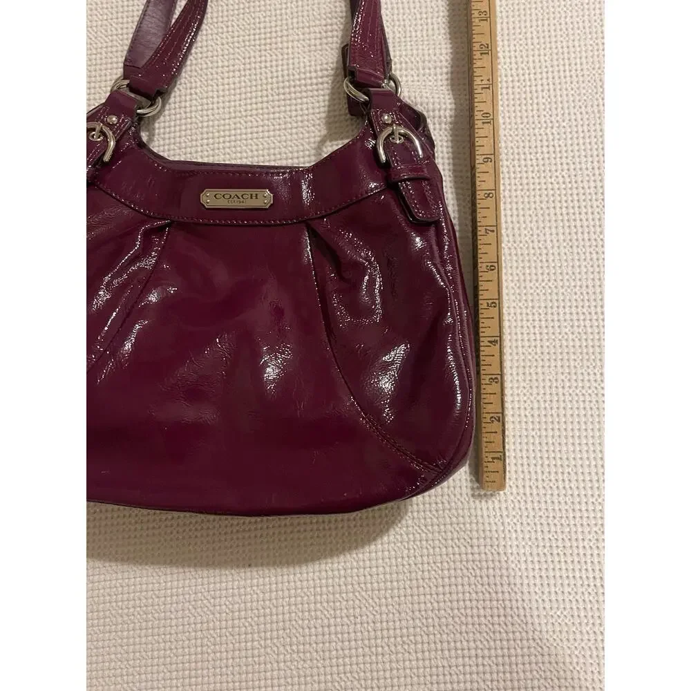 Coach Soho Large Y2K Hobo Shoulder Bag Crimson Plum Patent Leather NWOT
